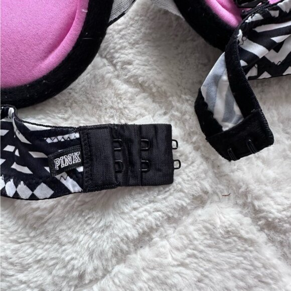 Victoria’s Secret PINK | Black & White Aztec Push-up Bra | Size 34B - Picture 7 of 10